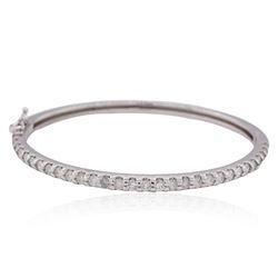 14KT White Gold 1.93ctw Diamond Bangle Bracelet