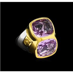 Crayola 8.90ctw Pink Amethyst Ring - .925 Silver