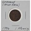 Image 1 : Germany Hesse 1796 1 Pfennig Coin