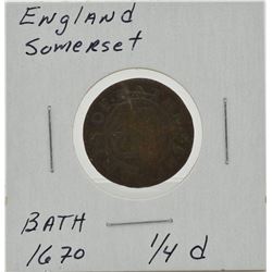 England - Somerset 1670 Coin