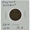 Image 1 : England - Somerset 1670 Coin