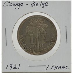 Congo 1921 1 Francs Coin