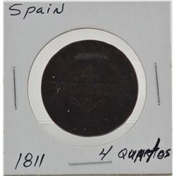 Spain 1811 4 Quatos Coin