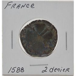 France 1588 1/8 Ecu Coin