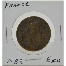 France 1582 Ecu Coin