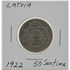 Image 1 : Latvia 1922 50 Santimu Coin