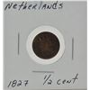 Image 1 : Netherlands 1827 1/2Cent Coin