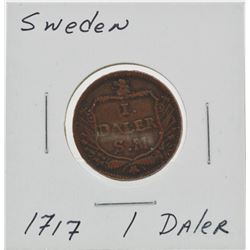Sweden 1717 1 Daler Coin