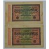 Image 1 : Lot of 2 Germany 1923 20,000 Mark Banknote