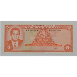Haiti 1979 5 Gourdes Banknote