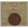 Image 1 : 1900H 1¢ MS-64 Red ICCS.