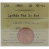 Image 1 : 1965 1¢ LB P5 MS-64 Red ICCS