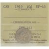 Image 1 : 1919 10¢ EF-45 ICCS