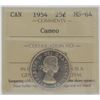 Image 1 : 1954 25¢ MS-64 Cameo ICCS