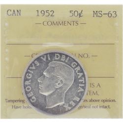 1952 50¢ MS-63 ICCS