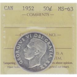 1952 50¢ MS-63 ICCS