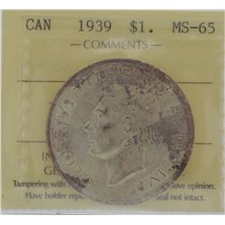 1939 $1 MS-65 Gem ICCS