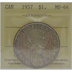 1957 $1 MS-64 ICCS