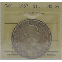 1957 $1 MS-64 ICCS