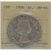 Image 1 : 1958 $1 MS-65 Gem ICCS