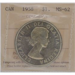 1958 $1 MS-62 ICCS