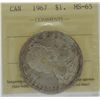 Image 1 : 1967 $1 MS-65 Gem ICCS