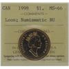Image 1 : Lot of 3 coins $1 $2 ICCS MS-66