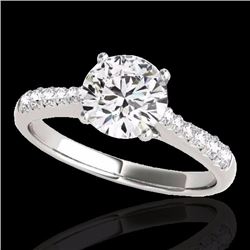 Genuine 1.25 CTW Certified G-I Genuine Diamond Solitaire Bridal Ring Gold - 34819-REF#98H3R