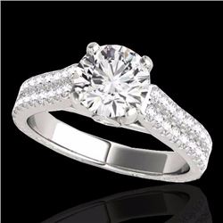 Genuine 1.61 CTW Certified G-I Genuine Diamond Pave Bridal Ring Two Tone Gold - 35457-REF#123T2X