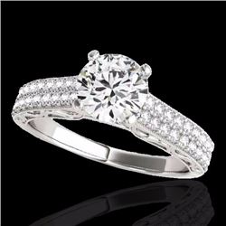 Genuine 1.91 CTW Certified G-I Genuine Diamond Solitaire Bridal Antique Ring Gold - 34702-REF#323F7M