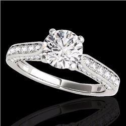 Genuine 1.60 CTW Certified G-I Genuine Diamond Solitaire Bridal Ring Gold - 34916-REF#123A2N
