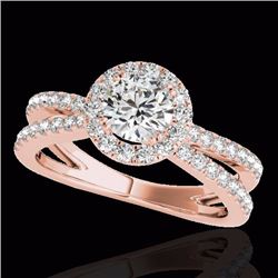 Genuine 2.0 CTW Certified G-I Genuine Diamond Bridal Solitaire Halo Ring Gold - 33856-REF#157Y3V