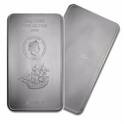 One piece 500 gram 0.999 Fine Silver Bar Cook Islands Bounty