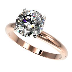 Genuine 2.50 CTW Certified H-I Quality Genuine Diamond Solitaire Engagement Ring Gold - 32943-REF#67