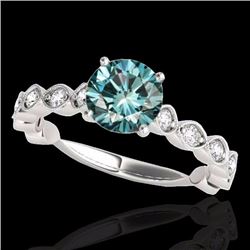 Genuine 1.75 CTW Certified Fancy Blue Genuine Diamond Solitaire Bridal Ring Gold - 34894-REF#135M9H