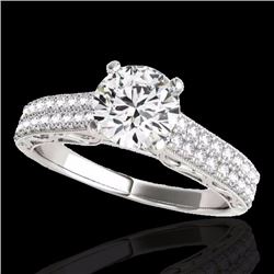 Genuine 1.41 CTW Certified G-I Genuine Diamond Solitaire Bridal Antique Ring Gold - 34693-REF#115M3H