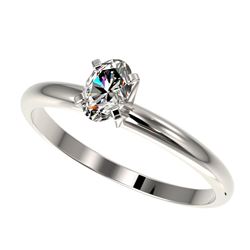 Genuine 0.50 CTW Certified Quality Oval Genuine Diamond Engagement Ring Gold - 32865-REF#58F7M