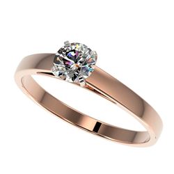 Genuine 0.51 CTW Certified H-I Quality Genuine Diamond Solitaire Engagement Ring Gold - 36459-REF#38