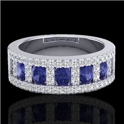 Genuine 1.75 CTW Tanzanite & Micro Pave Diamond Inspired B& Ring 10K Gold - 20831-REF#52X5A