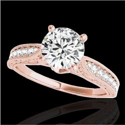 Genuine 1.21 CTW Certified G-I Genuine Diamond Solitaire Bridal Antique Ring Gold - 34721-REF#102Y5V