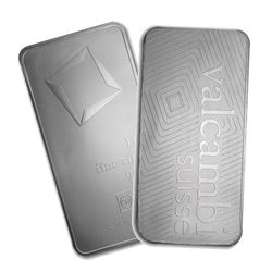 One piece 1 kilo 0.999 Fine Silver Bar Matte Finish Valcambi with Assay