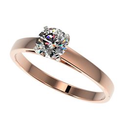 Genuine 0.78 CTW Certified H-I Quality Genuine Diamond Solitaire Engagement Ring Gold - 36483-REF#59