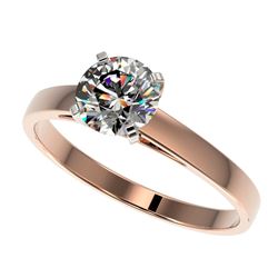 Genuine 0.99 CTW Certified H-I Quality Genuine Diamond Solitaire Engagement Ring Gold - 36499-REF#80