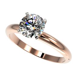 Genuine 1.55 CTW Certified H-I Quality Genuine Diamond Solitaire Engagement Ring Gold - 36438-REF#26