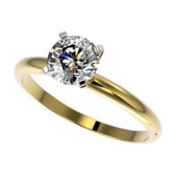 Genuine 1.03 CTW Certified H-I Quality Genuine Diamond Solitaire Engagement Ring Gold - 36400-REF#82
