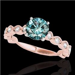 Genuine 1.75 CTW Certified Fancy Blue Genuine Diamond Solitaire Bridal Ring Gold - 34895-REF#135W9K