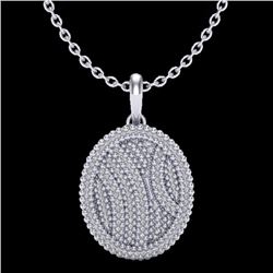 Genuine 1.0 CTW Micro Pave Diamond Certified Necklace 14K Gold - 20509-REF#72Z9Y