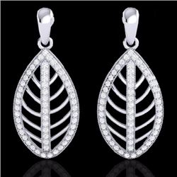 Natural 2.0 CTW Micro Pave Diamond Certified Designer Earrings 18K Gold - 21474-REF#128F6M