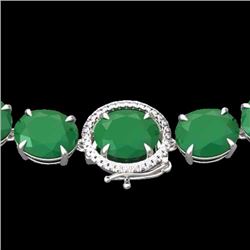 Natural 127 CTW Emerald & Diamond Halo Micro Solitaire Necklace 14K Gold - 22294-REF#442V8F