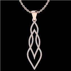 Natural 0.80 CTW Micro Pave Diamond Certified Necklace 14K Gold - 20386-REF#58Y2V